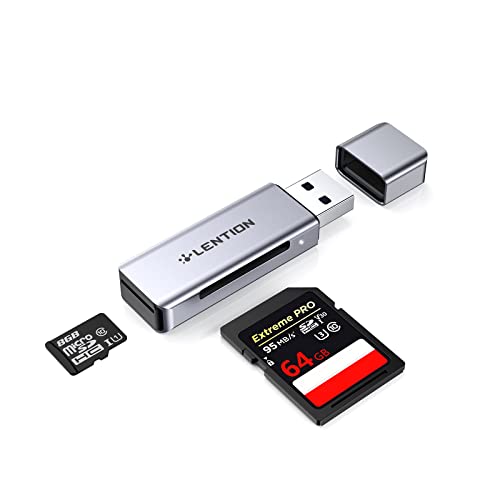 LENTION USB 3.0 Card Reader, SD/Micro SD Adapter