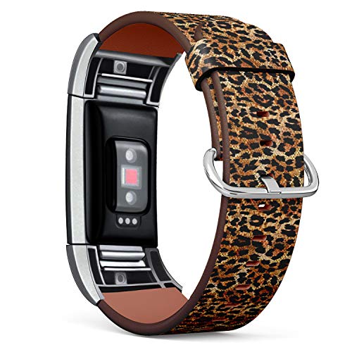 Leopard Print Leather Band for Fitbit Charge 2