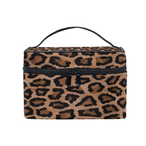 Leopard Print Travel Makeup Bag