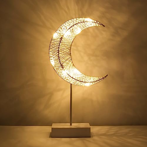 Lewondr Decorative Moon Shape Lamp