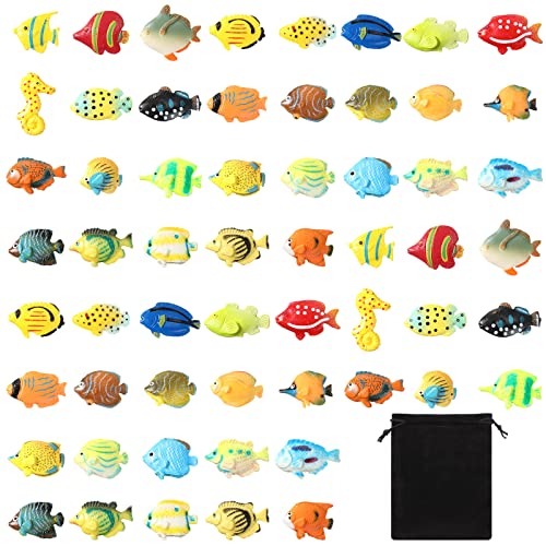Lewtemi Plastic Fish Toys Play Set