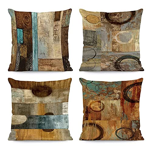 LHAIFA Brown Decorative Throw Pillow Covers