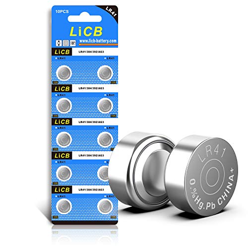 LiCB 10 Pack LR41 AG3 392 384 Battery