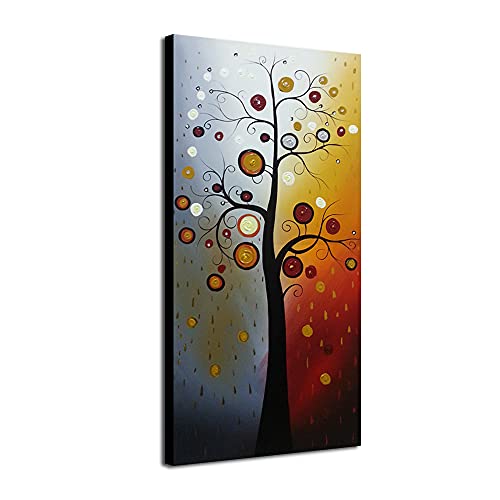 Life Tree Floral Oil Paintings on Canvas Wall Art