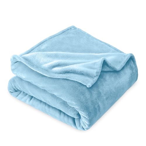 Light Blue Fleece Blanket - Full/Queen Size