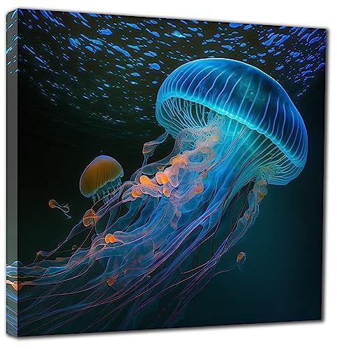 Lighted Jellyfish Canvas Wall Art