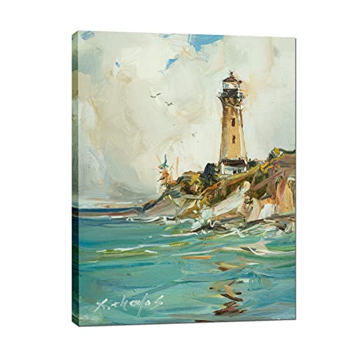 Lighthouse Decor Ocean Canvas Wall Art