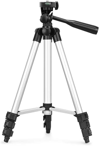 Lightweight Tripod Stand for Camera and Projector, Foldable Camera Tripod Adjustable Height 25 to 60 Inches, Portable Projector Stand for Outdoor Movies