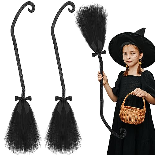 Liliful Halloween Witch Broom with Ribbons