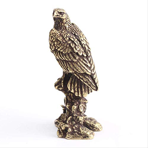 LILOVE Brass Handmade Fortune Eagle Statue
