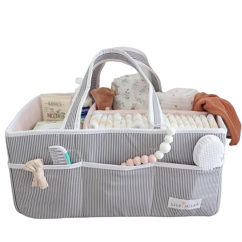 Lily Miles Baby Diaper Caddy - Pink Blush