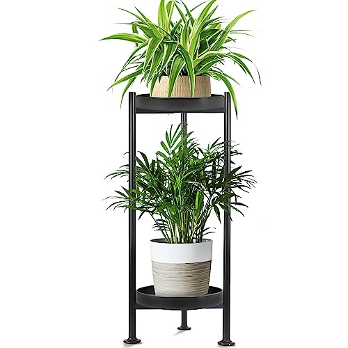 Lilybud Lily Plant Stand - Stylish and Sturdy 2-Tier Metal Stand for Indoor and Outdoor Use
