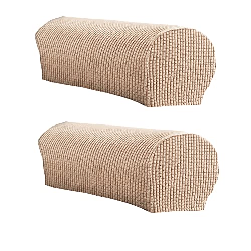 LINGXIYA Soft Stretch Plush Armrest Covers, Stretch Armrest Covers for Chairs/Sofas, Couch Arm Covers, Furniture Protector Armchair Slipcovers for Recliner, Set of 2