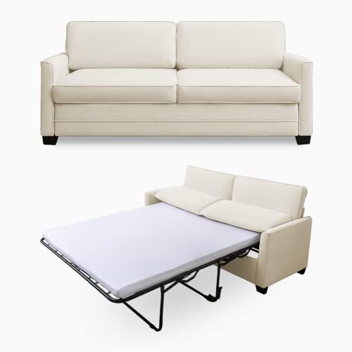 linor Pull Out Sofa Bed, 2-in-1 Sleeper Sofa with Folding Foam Mattress