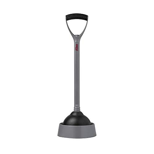 Liquid-Plumr Storage 6.75” x 22” (Color May Vary) Toilet Plunger with Caddy, Black