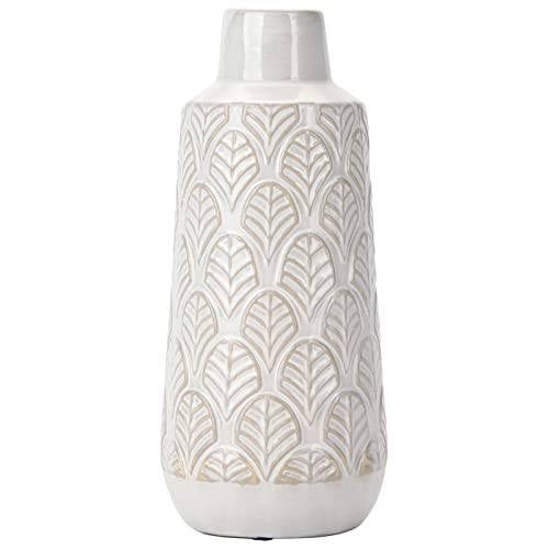 LiteViso 10 Inch Ceramic Vase for Home Decor
