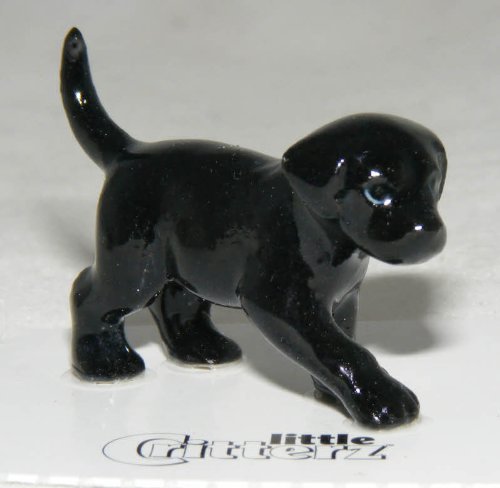 Little Critterz Black Lab Shadow Decoration Mini Figurine