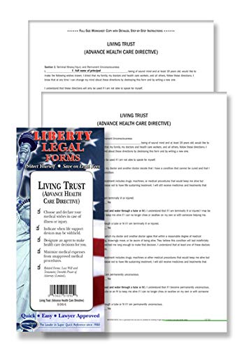 Living Trust - Advance Health Care Directive Legal Forms Kit - USA