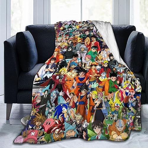 LJYUU Anime Characters Blanket Flannel Fleece Blanket