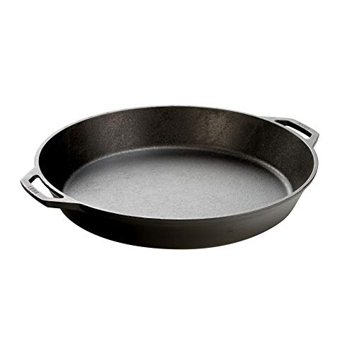Lodge Cast Iron Skillet - 17 Inch Ergonomic Frying Pan