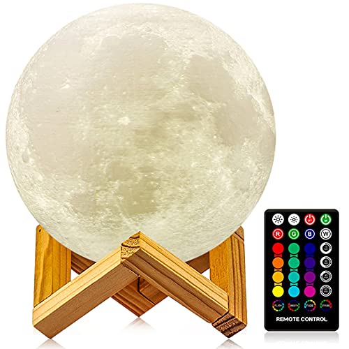 LOGROTATE 3D Printing Moon Lamp with Stand & Remote