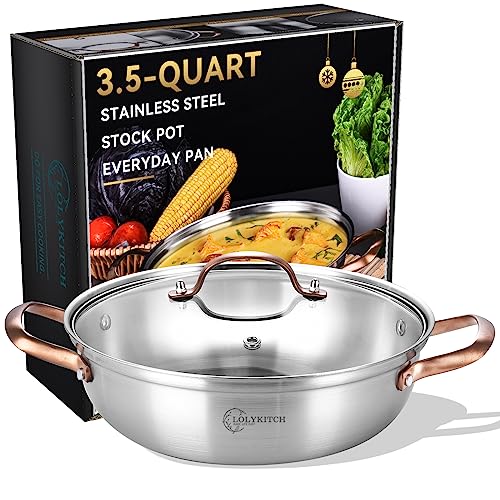 LOLYKITCH Tri-Ply Stainless Steel Everyday Pan