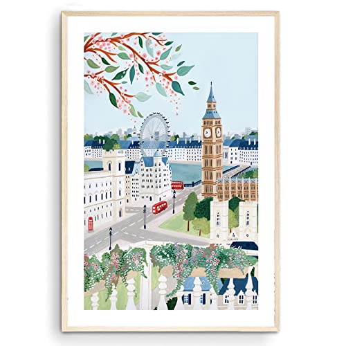 London Art Print, London Wall Art, England Art Print, London Poster, London Gift, Travel Gift, Travel Poster, Housewarming, Wedding Gift (Unframed) (11x14)