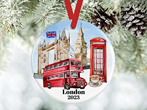 London Christmas Ornament 2023, England Landmarks