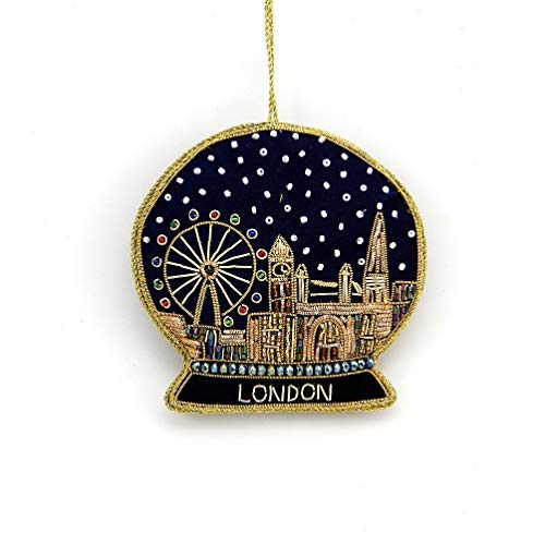 London Skyline - Zardozi Embroidery - Christmas Ornament