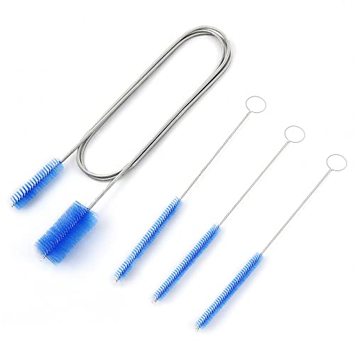 ICEYLI 2 Pack 60 inch Long Pipe Cleaner Flexible Tube Cleaning Brush Fridge Cleaning Tool,Stainless Steel Kitchen Drain Tube Cleaning Brushes Sink