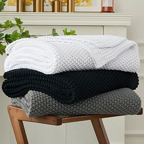 Longhui bedding Chunky Cable Knit Throw Blanket