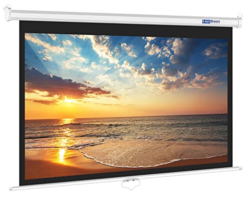LopBast 82-INCH Manual Pull Down Projector Screen