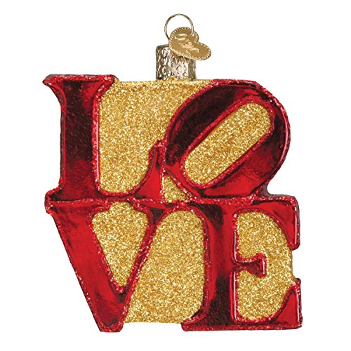 Love Heart Glass Blown Ornaments for Christmas Tree