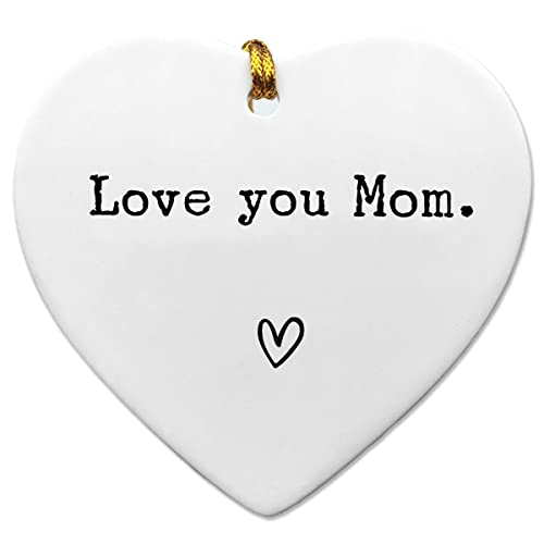 Love You Mom Ceramic Hanging Heart