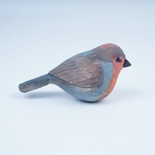 Lovely Mini Carved Robin Bird Figurine