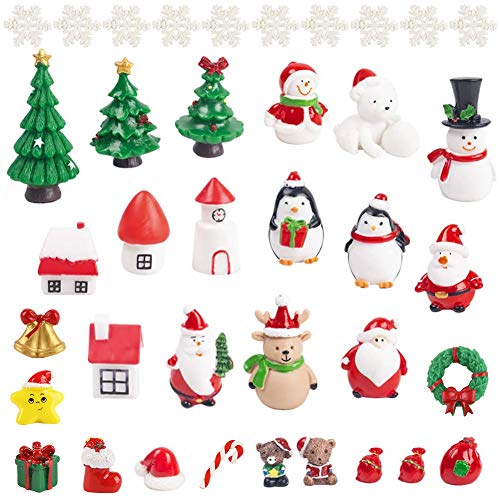 LovesTown 38 PCS Fairy Garden Christmas Accessories