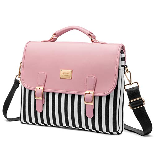 LOVEVOOK Women's Laptop Bag, 14 Inch Pink Messenger Bag