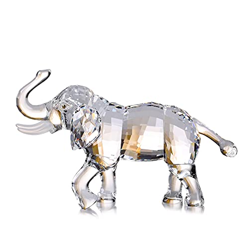 Lucky Elephant Crystal Figurine