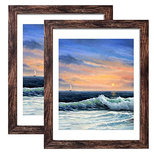 LUCKYLIFE 18x24 Frame - Rustic Brown, 2 Pack