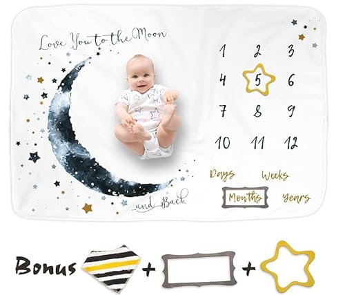 Luka&Lily Month Milestone Blanket: The Perfect Baby Boy Gift