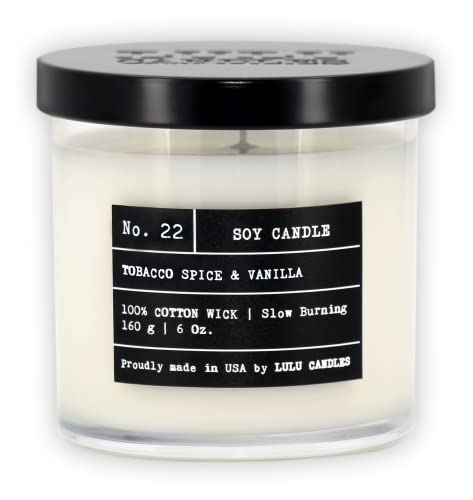 Lulu Candles Tobacco, Spice & Vanilla | Luxury Scented Soy Jar Candle