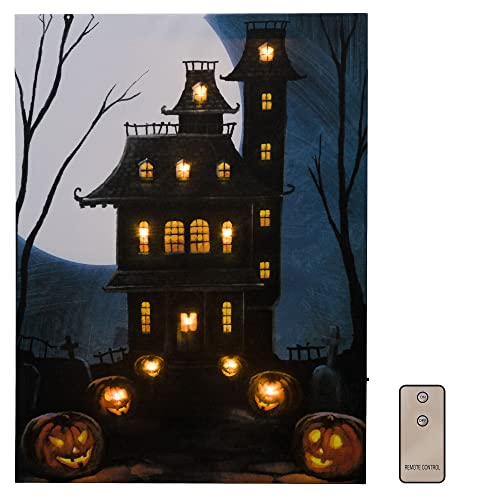 LumaBase Battery Operated Lighted Wall Art - Haunted Mansion