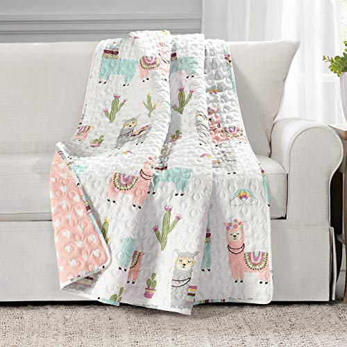 Lush Decor Southwest Llama Cactus Throw Blanket