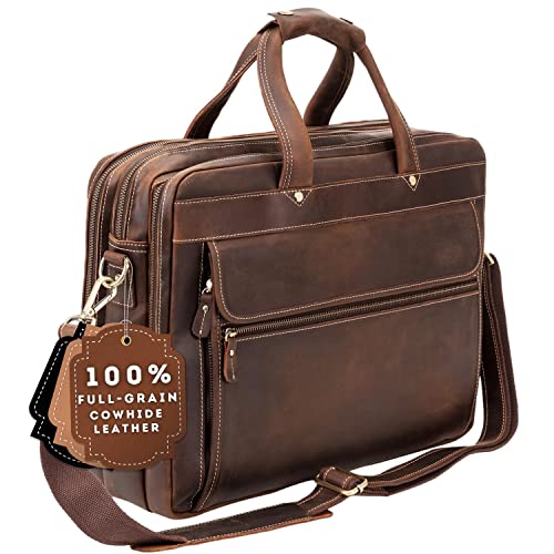 Luxorro Leather Briefcase for Men