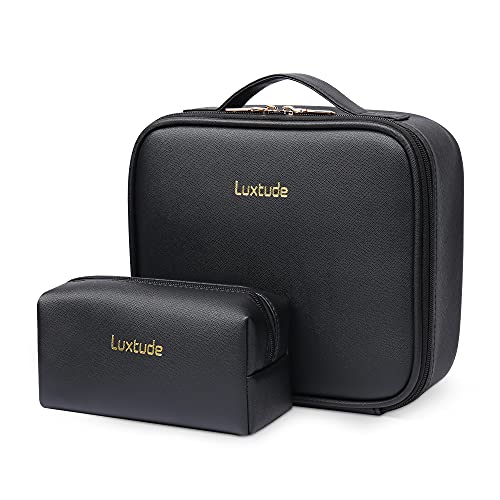 Luxtude Leather Travel Makeup Case