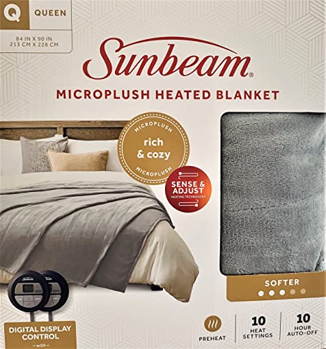 Luxurious and Cozy Sunbeam Queen MicroPlush Heated Electric Warming Blanket