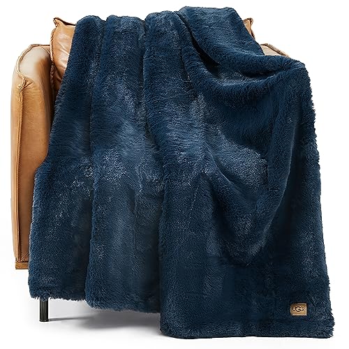 Luxurious UGG Plush Faux Fur Reversible Throw Blanket