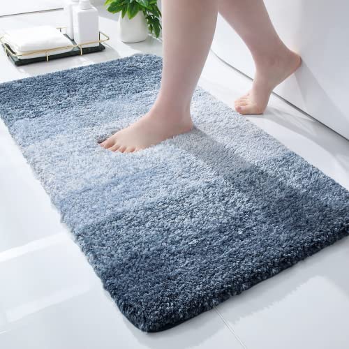 Luxury Bathroom Rug Mat: Soft, Absorbent Microfiber with Non-Slip Backing
