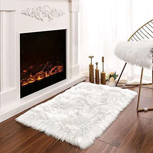 Luxury Fluffy Faux Fur Sheepskin Rug for Home Decor