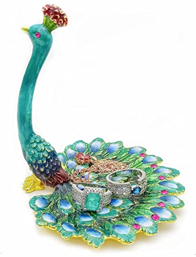 Luxury Peacock Ring Holder Dish Jewelry Tray